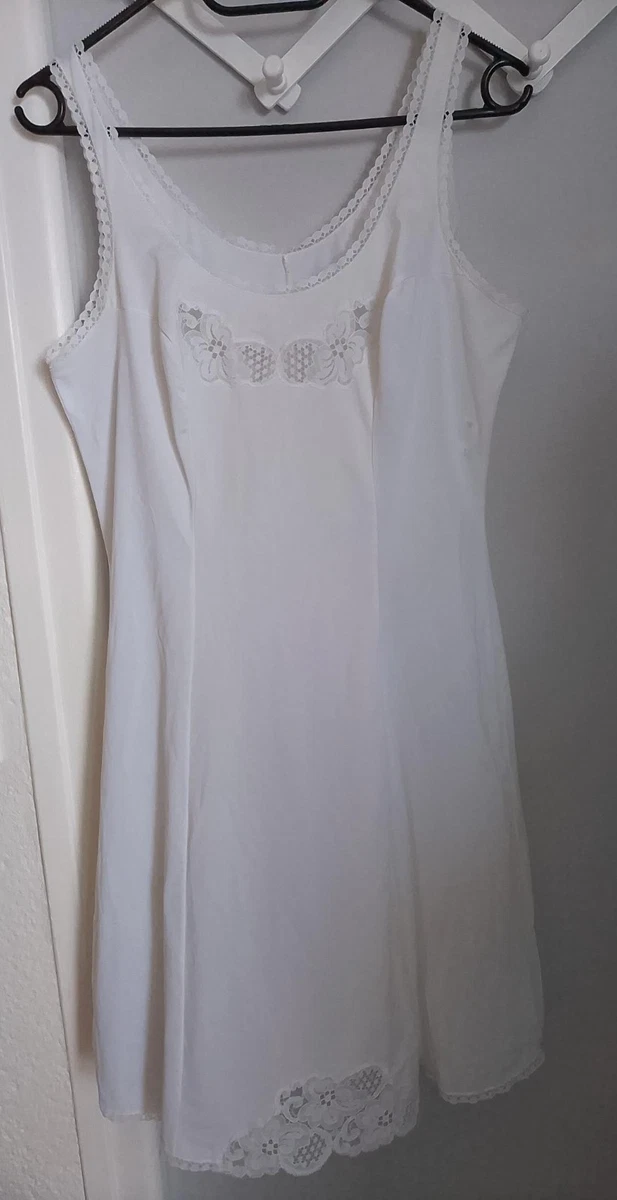 Jupon Vintage Dentelle - Taille élastique 42/44 - Blanc - Ref E406
