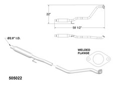 Center Exhaust And Tail Pipes For 2014-2017 Kia Forte Koup Ex 2.0l L4 Gas Dohc