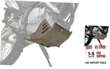 Aluminum Skid Plate Silver   Durable Off-Road Engine Protection for Dirt