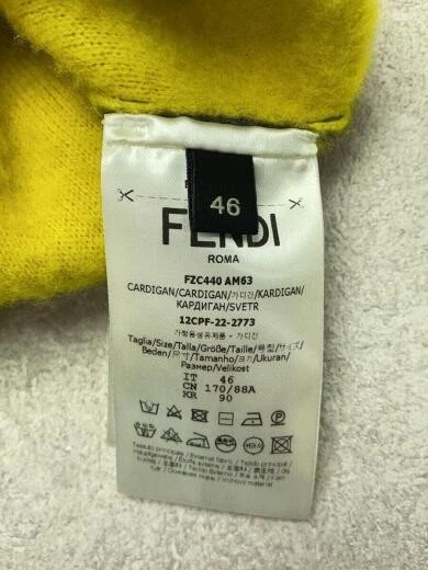 Felpa con cappuccio FENDI Zip 46 Cashmere GRIGIO Plain *Pilling