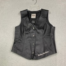 Harley Davidson Leather Motorcycle Vest Women...
