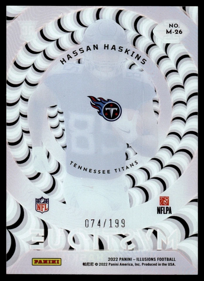 2022 Panini Illusions Mystique Red Hassan Haskins Rookie 074/199 Tennessee - Image 2 of 2