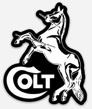 Colt Custom Logo Die Cut MAGNET for Fridge Toolbox Safe Firearms Gun