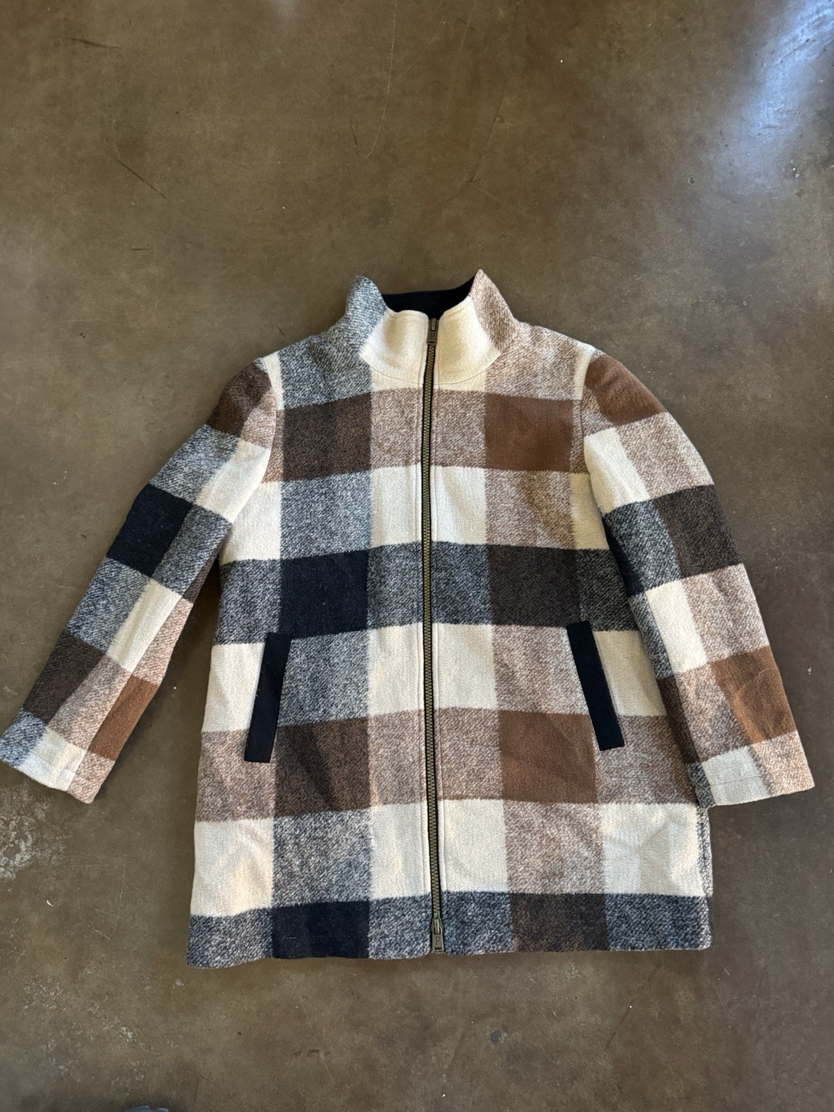 Pendleton Wool Blend Walker Coat Jacket Maroon Pl… - image 1