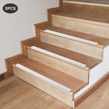 5 Pcs Stair Edge Protector Self Adhesive Stair Edge Slip-retardant Strip Silver