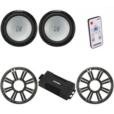 Kicker 48PXA6001 Weatherproof Powersport Mono Amp  2 12" 4 Ohm Free-Air Ma...