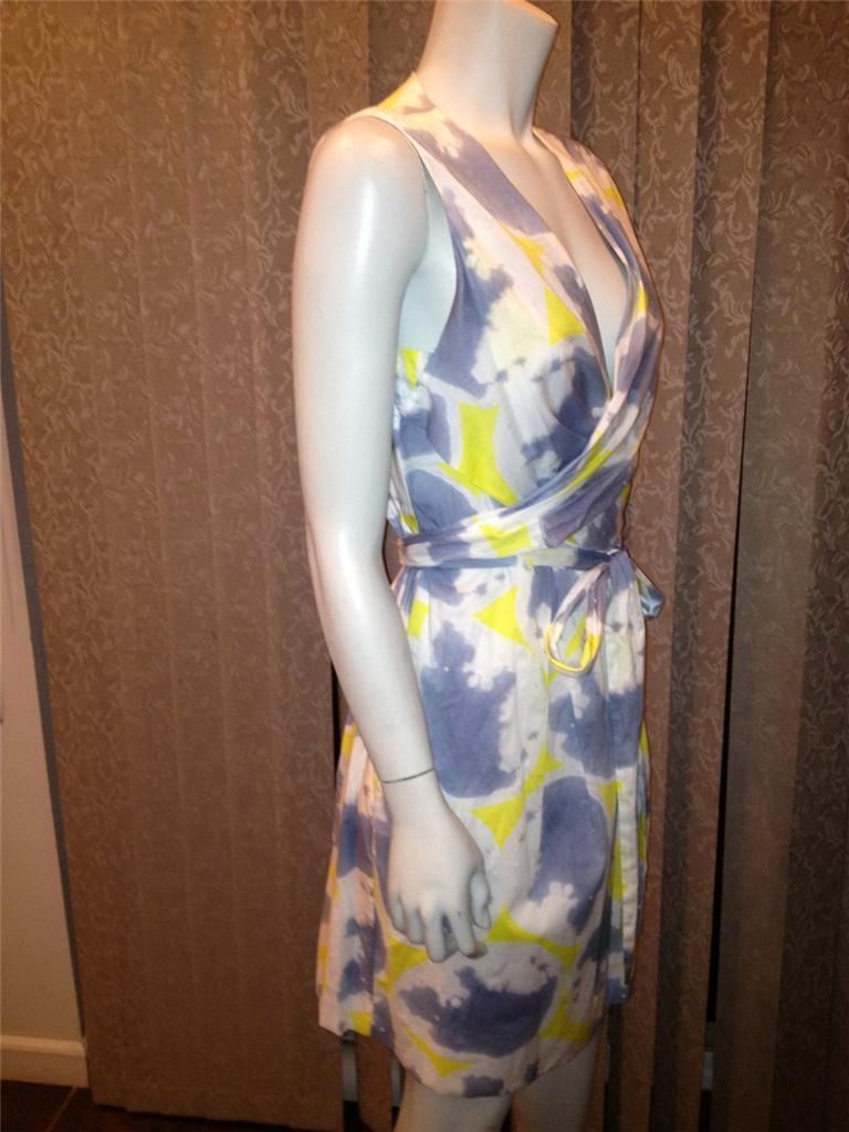 Robe Mini DVF Diane Von Furstenberg - Modèle Carol - Coton Jaune Eau Acide - Taille 298 - Neuf Avec étiquettes