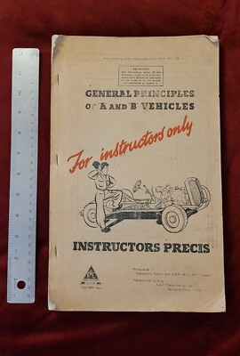 #ad Vintage Military Book RAC: Royal Armoured Corps Instructors Manual 1948 Engineer GBP 47.40