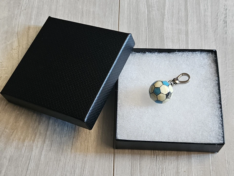 ❤Juicy Couture Enamel Soccer Ball Charm Silver Tone Juicy League Vintage - Image 2 of 4