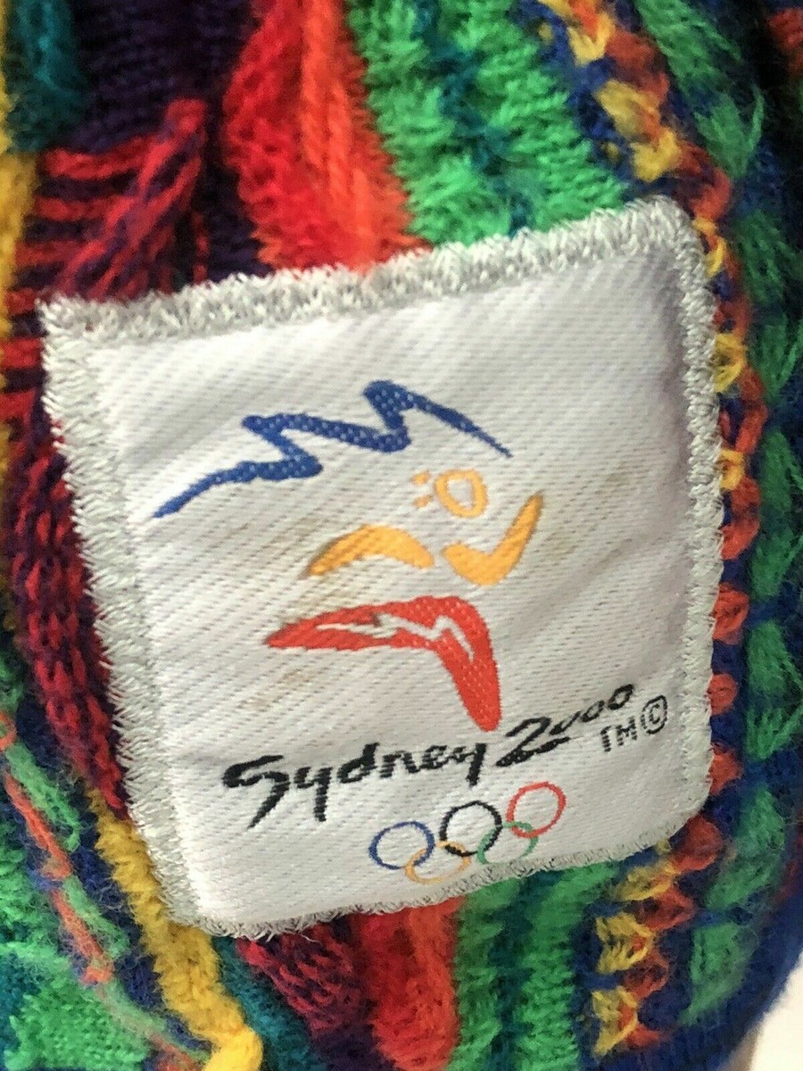 Coogi Vintage Wool Rainbow Sweater Rare Olympics Theme BIG Biggie