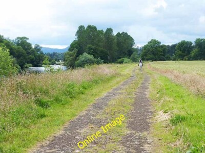 Photo 6x4 Horse rider on the Border Abbeys Way Maxton/NT6130 The Borders c2014
