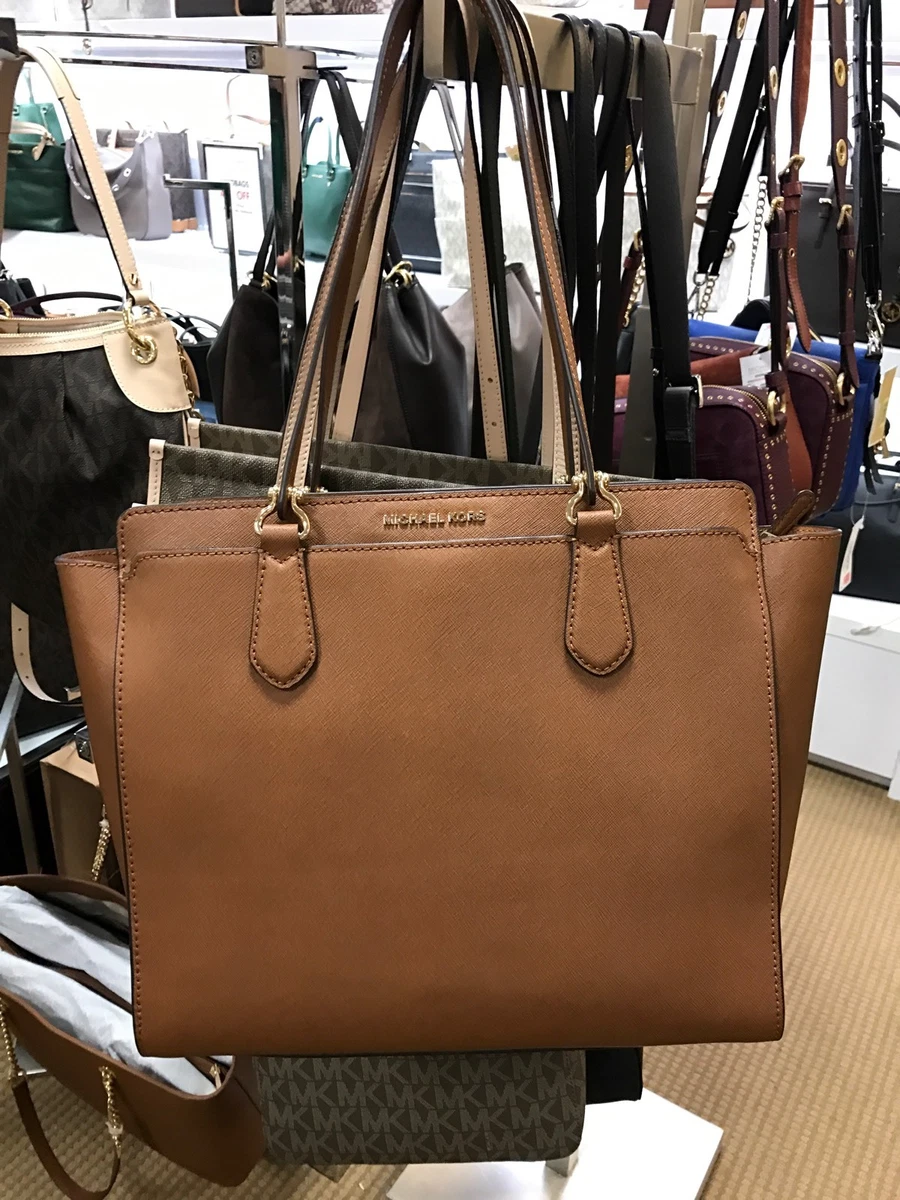 Michael Kors Dee Dee Large Convertible tote Color Luggage 358