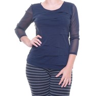 Alfani Petite Tiered-mesh Illusion-sleeve Top Size P/s on sale Alfani Petite Tiered-mesh Illusion-sleeve Top Size P/s on sale