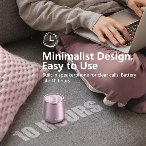Ultra-Light Rose Gold Bluetooth Speaker - Mini Size, Big Sound Experience - Imagen 9 de 11