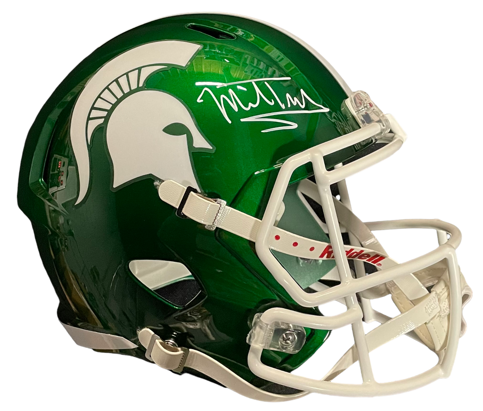 MEL TUCKER SIGNED MICHIGAN STATE SPARTANS FULL SIZE HELMET BAS WITNESS COA 