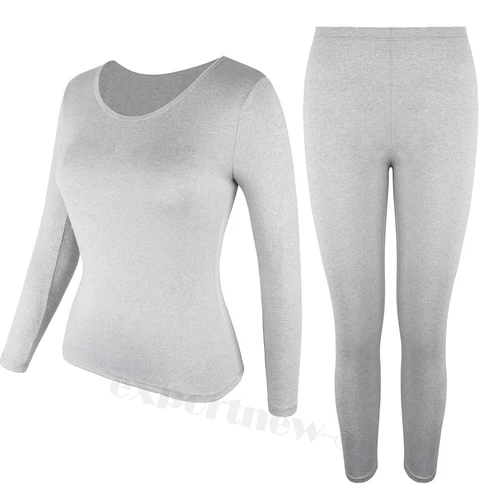 Damen Weiche Thermo Unterwäsche Unterwäsche Set Long Johns Top & Bottom Base Layer - Bild 19 von 24
