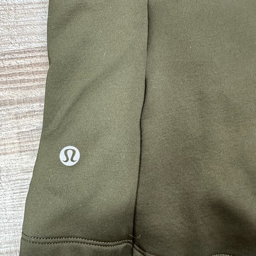 Lululemon Down For It All Pullover Jacket Size 0 Dark Olive Green 1/2 Zip - Picture 10 of 13