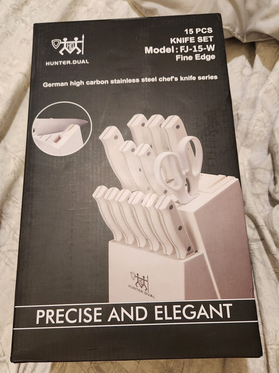 Hunter Dual シェフナイフ 12本セット HUNTER.DUAL Kitchen Knife Set with Block, 15 Pcs DF-12 PRO | eBay