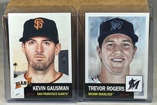 2021 TOPPS LIVING SET WEEK 26 #427 KEVIN GAUSMAN #428 TREVOR ROGERS MARLINS RC