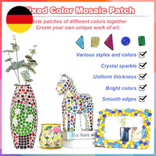 Neikafan Mosaiksteine 500g Bunt - Mini Glassteine Mit Pinzette Für Bastelprojekte