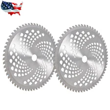 10" x 60T Carbide Tip Brush Blades For Cutter, Trimmer, Weed Eater 2 Pack