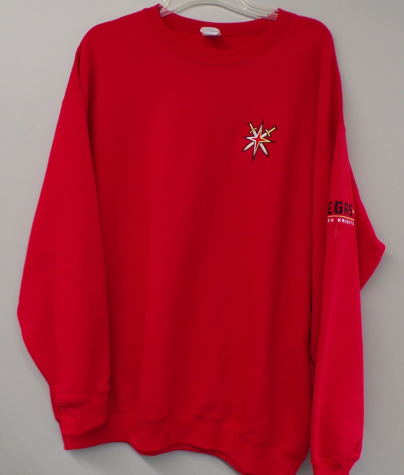 Vegas Golden Knights Secondary Logo Crewneck Sweatshirt S-5XL, LT-4XLT New