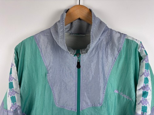 Vintage 90s Kappa Track Full Zip Jacket Green Mens Size ~L-XL - Picture 2 of 10