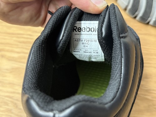 Reebok Sublite Mens 10.5 M Black Alloy Toe Work Shoes RB4142 High Top - Picture 11 of 12