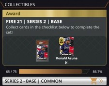 TOPPS BUNT Complete Fire Base COMMON Series 2 DIGITAL 75 Card Set