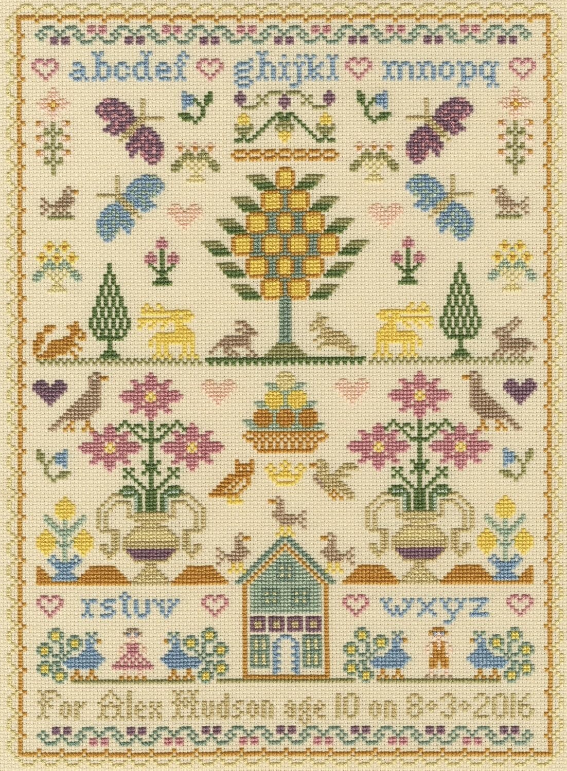 Bothy Threads Cross Stitch Kit - Birthday Sampler XS14