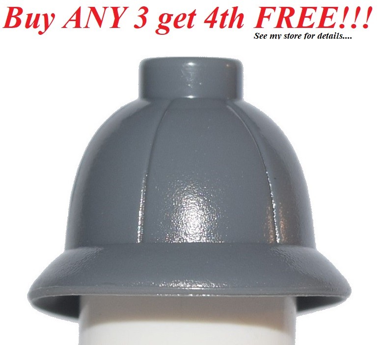 ☀️NEW Lego Explorer Dark Bluish GRAY PITH HELMET Safari Hat