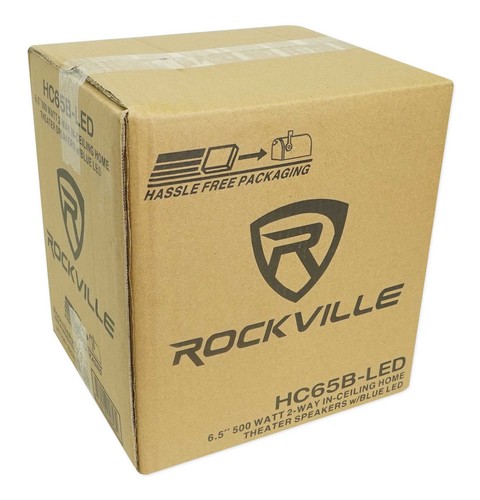 2 altavoces de cine en casa Rockville HC65B-LED 6,5" 500 vatios en el techo con LED azul - Imagen 11 de 11