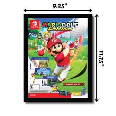 2020 Mario Golf Super Rush Framed Print Ad/Poster Switch Luigi
