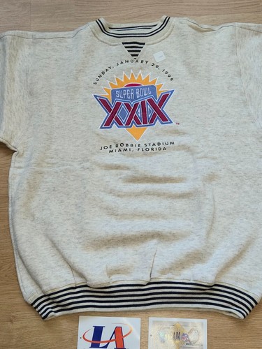 NWT LOGO ATHLETIC NFL SUPER BOWL XXIX MIAMI 1995 GRAY SWEATSHIRT LARGE - Picture 3 of 9