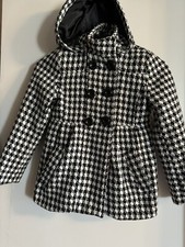 Rothschild Girls Coat M 8 Double Breasted Pockets Hood