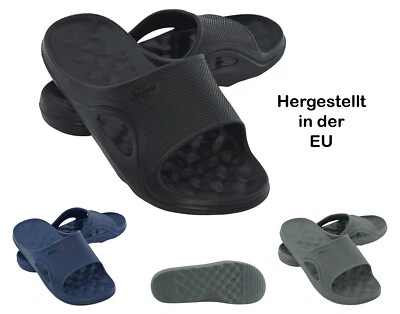 + Badeschuhe Badelatschen Pantolette Saunaschuh Sandale Gr.37-49 1701 Made in EU - Bild 1 von 2