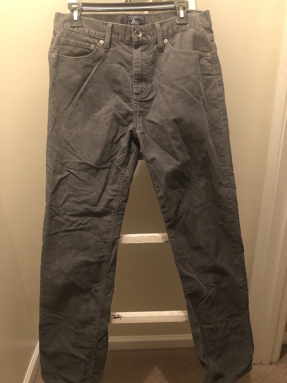 Bass Gray Courdoroy Pants Men’s 30x32