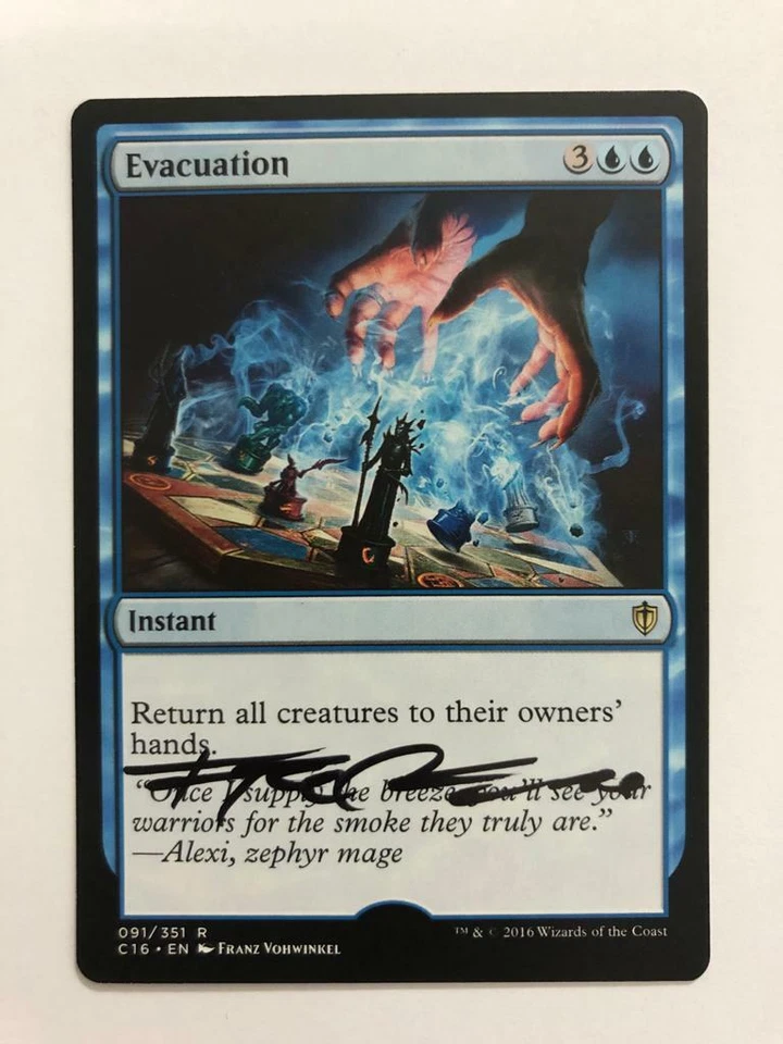 MTG ARTIST PROOF COMMANDER 2016 EVACUATION SIGNED BY FRANZ VOHWINKEL RARE BLUE - Image 3 of 4
