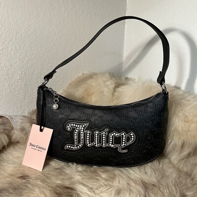 NWT Juicy Couture String Of Pearls Shoulder Bag - Embossed