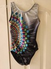 Snowflake Designs Black Rhinestone Gymnastics/Dance Leotard CM Medium — photo 1