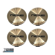4 x Niche Snap In Wheel Center Cap Bronze / Gloss Black 1007-24-05LRBRT