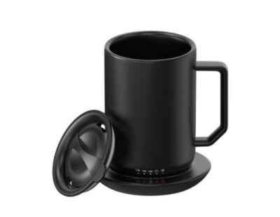 NIB Mainstays Warming Coffee Mug, 12oz. Stainless Steel with Mug Warmer &  Lid | eBay