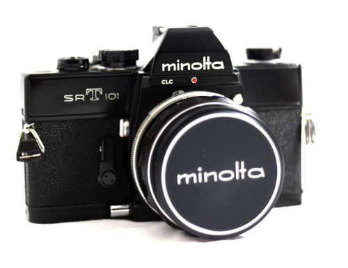 VINTAGE MINOLTA SRT-101 BLACK SLR CAMERA WITH 58MM F1.4 ROKKOR LENS (NEAR MINT) - Picture 10 of 10