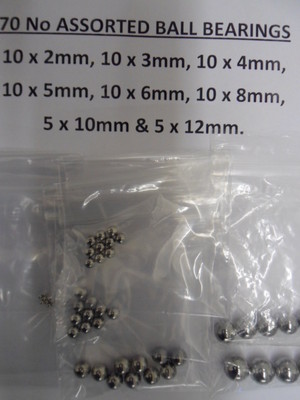 152Keine SORTIERTE KUGELLAGER, 22 x 2 mm, 3 mm, 4 mm, 5 mm, 6 mm, 8 mm & 10 x 10 mm 12 mm