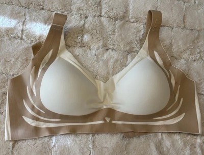 Women's Wireless Push-Up Bra - XL - Cream/ Beige.  Fits better on a B or C cup.
