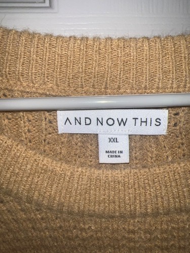 And Now This Oversized Waffle Knit Sweater - XXL - New with Tags - Picture 4 of 16