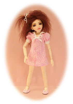 BJD pattern 4 Creedy 12.75'', 3 outfits; cat, punk & dress. Copy at 110% for MSD
