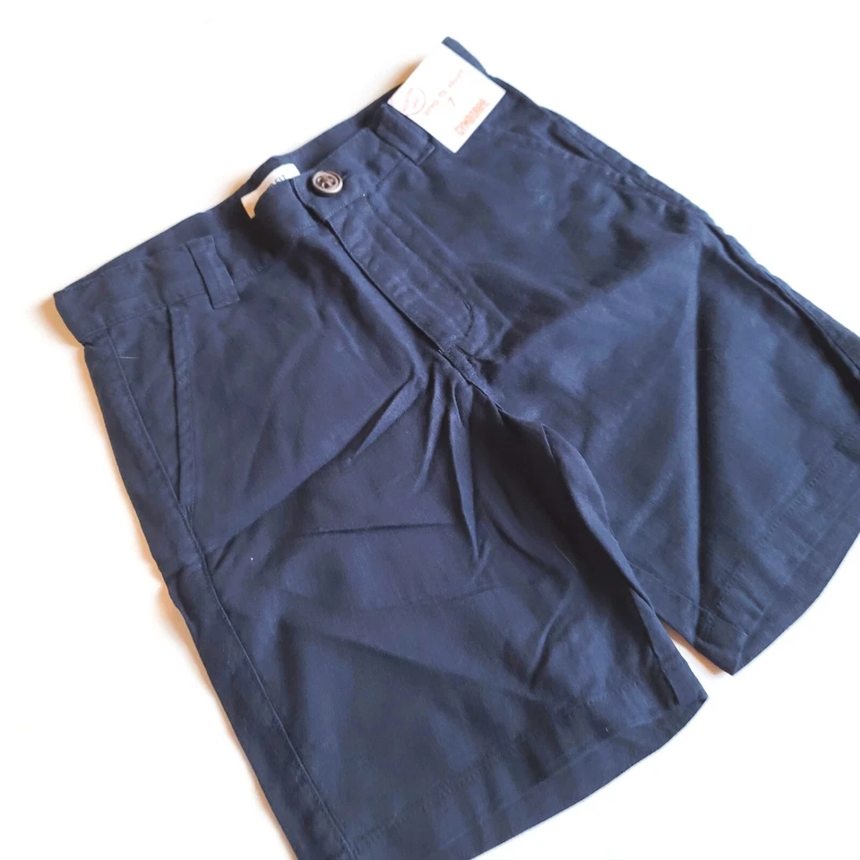 Gymboree 男孩 尺寸 7 "Captain Awesome" 亚麻混纺短裤 全新带标签 Prep Fit — 第 2/3 张图片