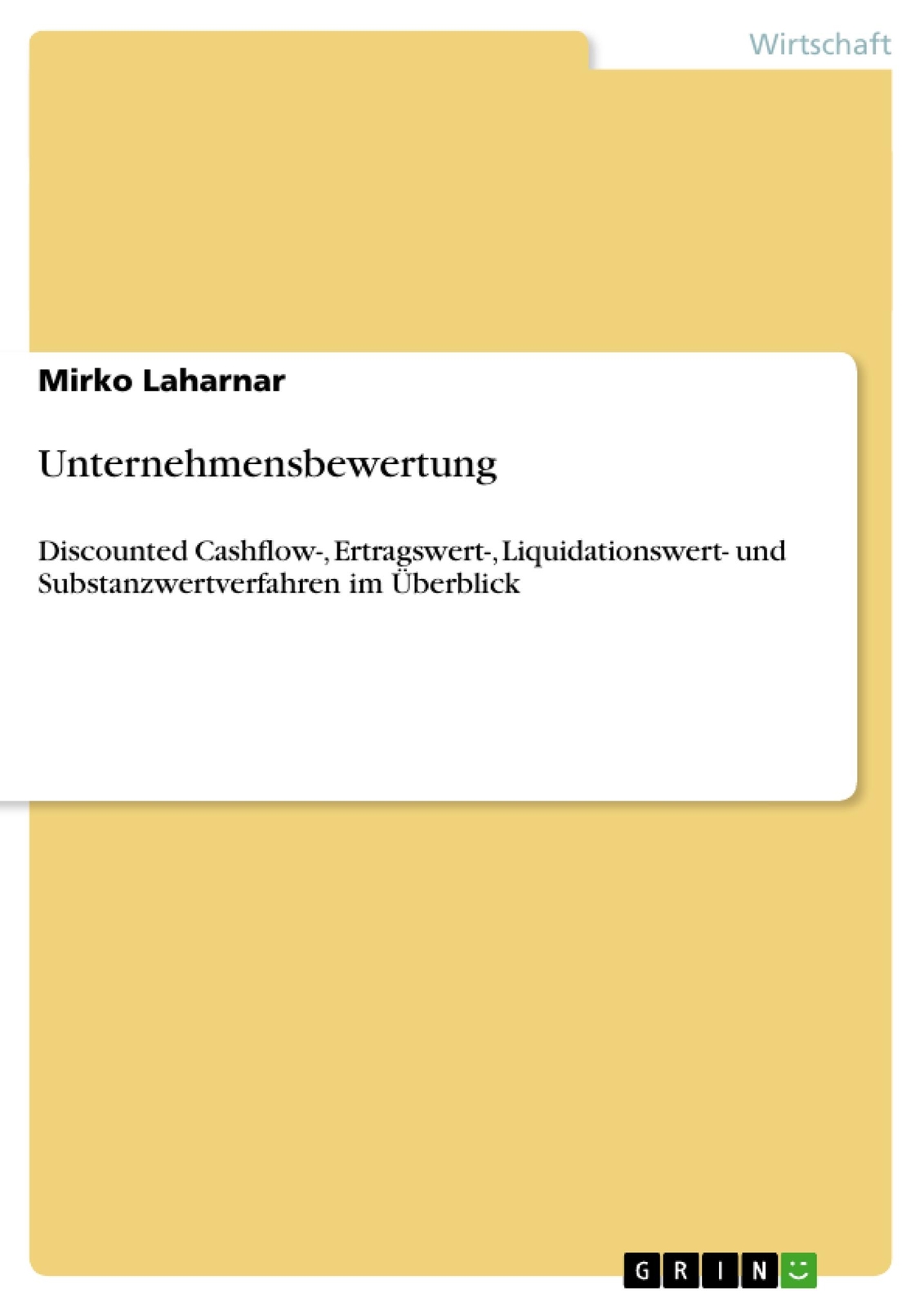 Thumbnail - Unternehmensbewertung | Laharnar, Mirko