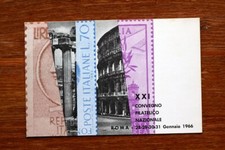 Product Image: XXI NATIONAL PHILATELIC CONFERENCE ROME 1966 COMMEMORATIVE POSTCARD (F806)